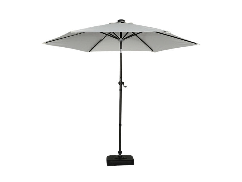 Moonlight Solar 9ft 6-Rib Dual-Tone Tilt Patio Umbrella-Khaki