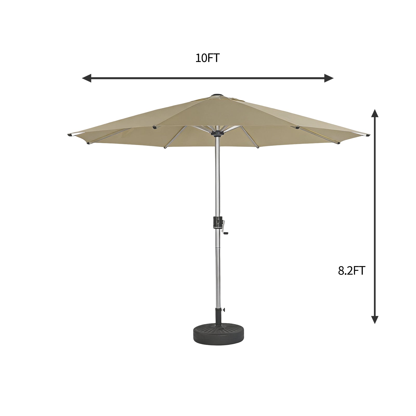 Galaxy Solar COB RGB 10ft Aluminum Market Umbrella