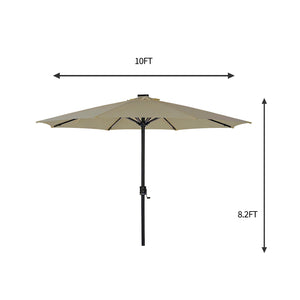 Galaxy 5V Solar Magic-Color RGB 10ft All-Aluminum Commercial Umbrella