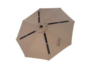 Galaxy 12V Solar Dual-Tone 10ft All-Aluminum Commercial Umbrella