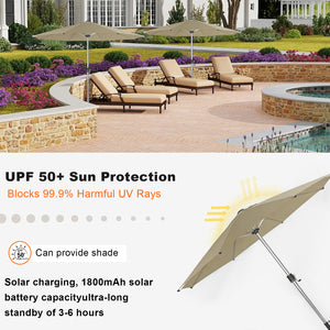 Galaxy Solar COB RGB 10ft Aluminum Market Umbrella