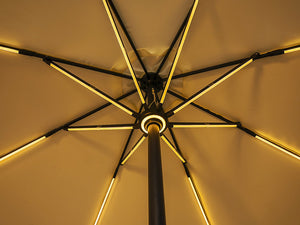 Galaxy 5V Solar Dual-Tone 10ft Steel Market Umbrella