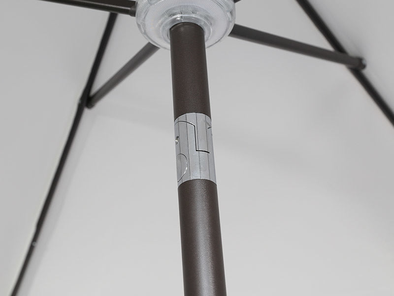 Moonlight Solar 9ft 6-Rib Dual-Tone Tilt Patio Umbrella-Khaki