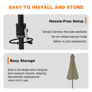 Galaxy 5V Solar Magic-Color RGB 10ft All-Aluminum Commercial Umbrella
