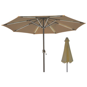 Galaxy 5V Solar Magic-Color RGB 10ft All-Aluminum Commercial Umbrella