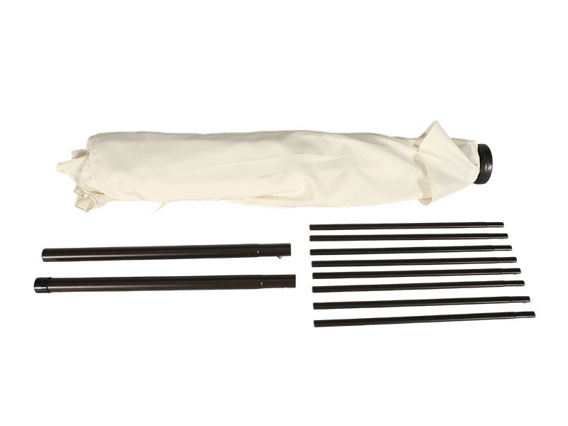 Moonlight Solar 9ft 6-Rib Dual-Tone Tilt Patio Umbrella-Khaki