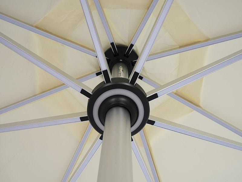 Galaxy 5V Solar Magic-Color RGB 10ft All-Aluminum Commercial Umbrella