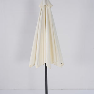 Moonlight Solar 9ft 6-Rib Dual-Tone Tilt Patio Umbrella-Ivory