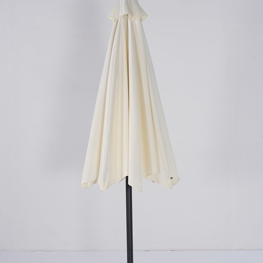 Moonlight Solar 9ft 6-Rib Dual-Tone Tilt Patio Umbrella-Ivory