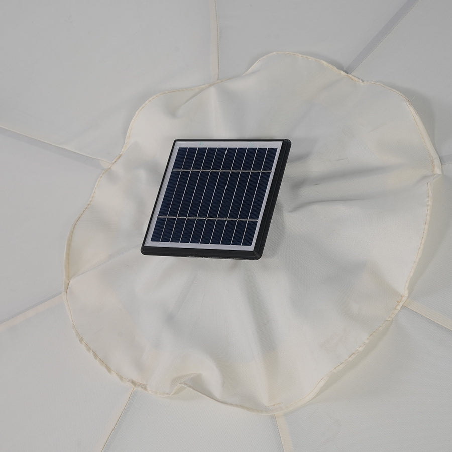 Galaxy 5V Solar RGB LED 10ft Aluminum Market Umbrella