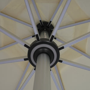 Galaxy 5V Solar RGB LED 10ft Aluminum Market Umbrella