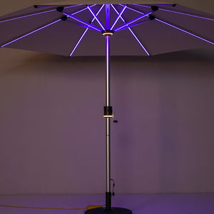 Galaxy Solar COB RGB 10ft Aluminum Market Umbrella