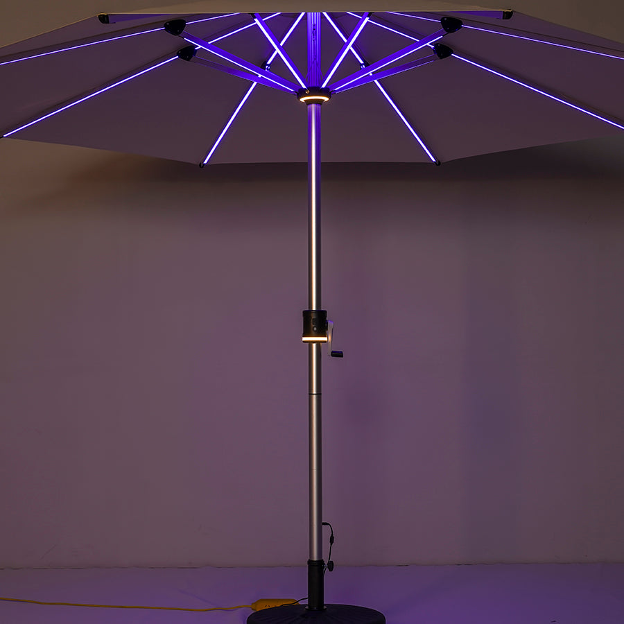 Galaxy Solar COB RGB 10ft Aluminum Market Umbrella