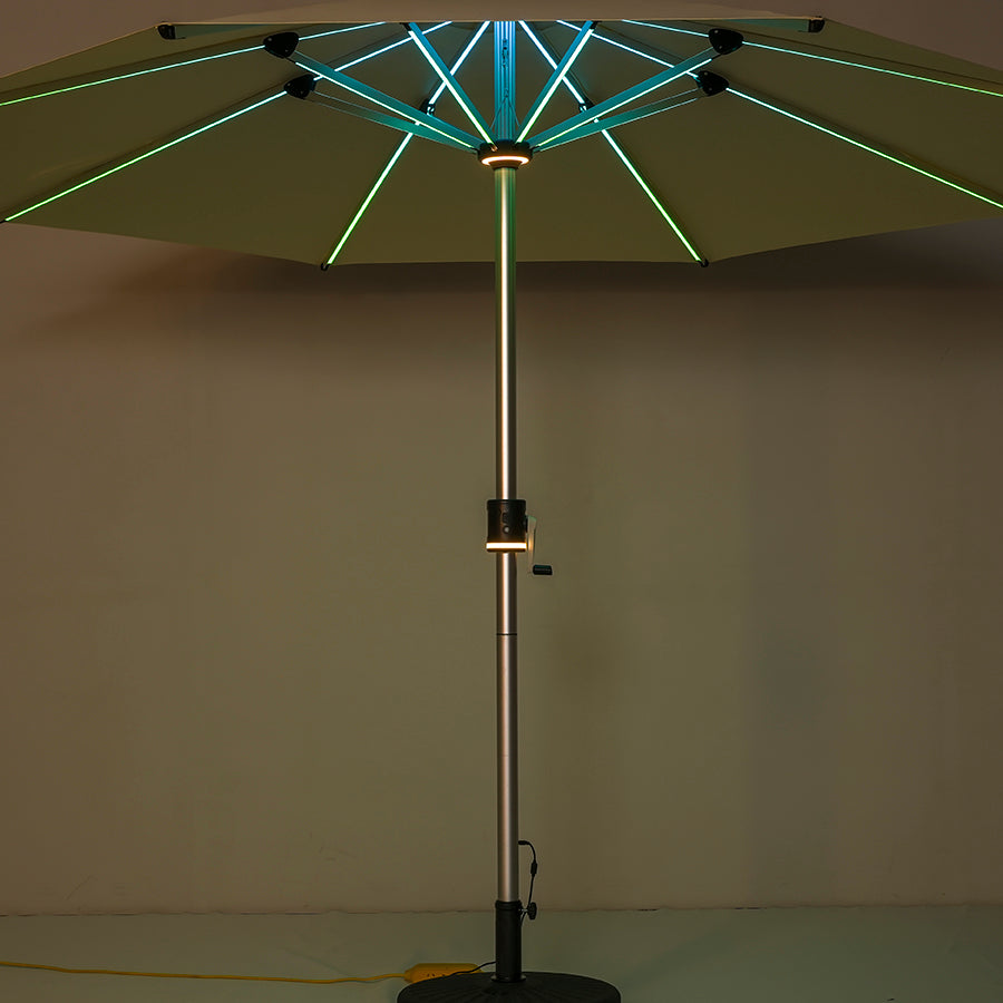 Galaxy Solar COB RGB 10ft Aluminum Market Umbrella