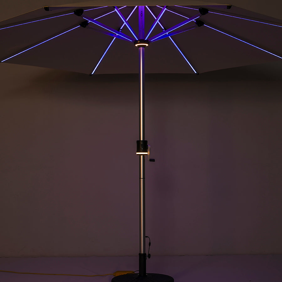 Galaxy Solar COB RGB 10ft Aluminum Market Umbrella