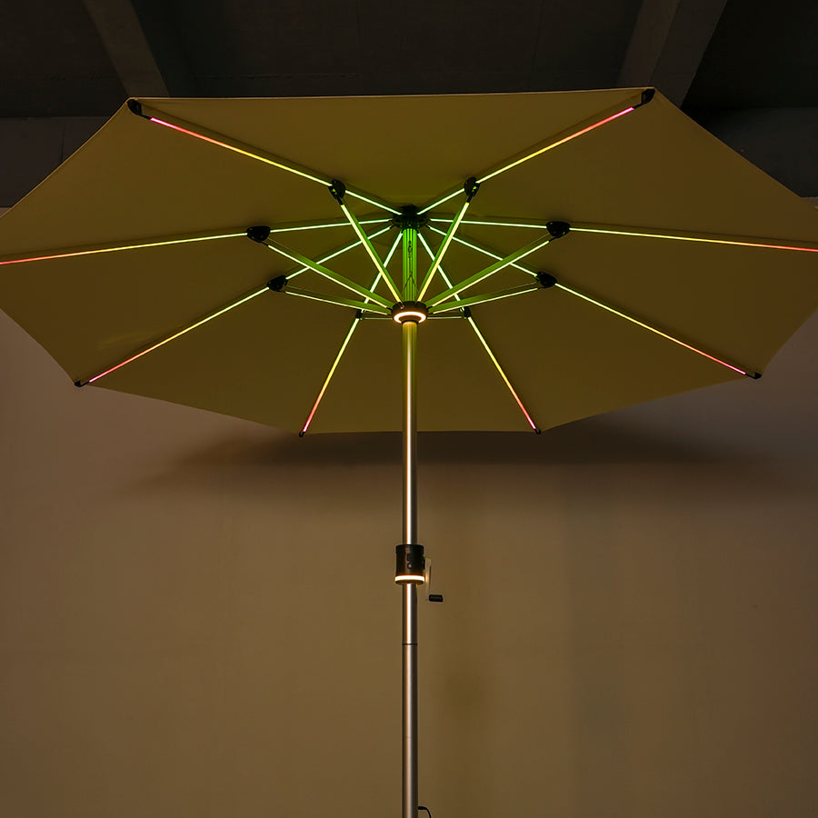 Galaxy Solar COB RGB 10ft Aluminum Market Umbrella