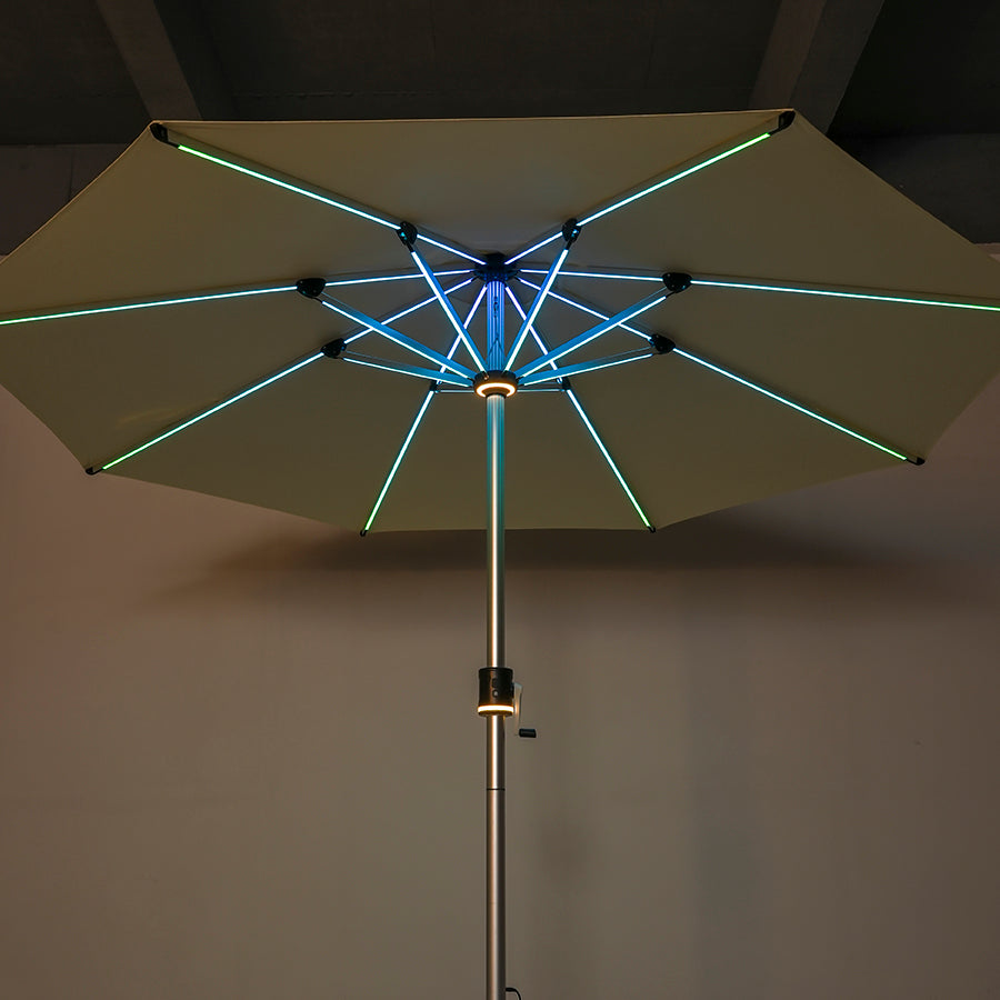 Galaxy Solar COB RGB 10ft Aluminum Market Umbrella