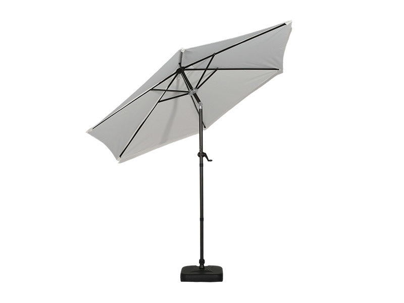 Moonlight Solar 9ft 6-Rib Dual-Tone Tilt Patio Umbrella-Khaki