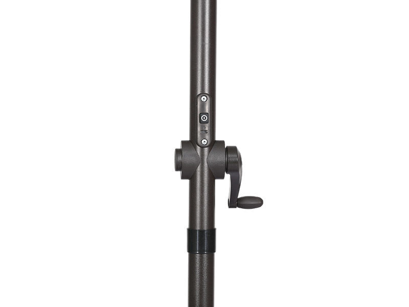 Moonlight Solar 9ft 6-Rib Dual-Tone Tilt Patio Umbrella-Khaki