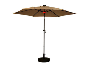 Moonlight Solar 9ft 6-Rib Magic-Color RGB Tilt Patio Umbrella