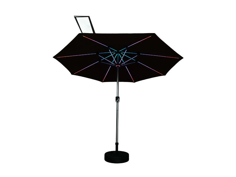 Galaxy 5V Solar Magic-Color RGB 10ft All-Aluminum Commercial Umbrella